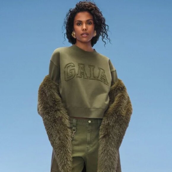 GAP x Cult Gaia Cropped Sweatshirt - Picture 2 of 7